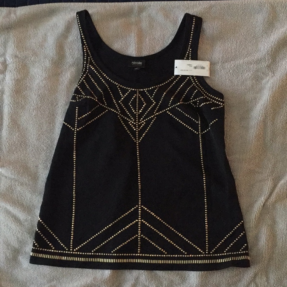 Black studded camisole